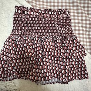 Alice Blue Textured Skirt with Pink and Black Accents